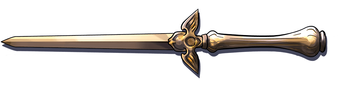 Illustrated image of an old dagger.