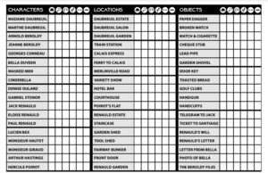 Grayscale Tracking Board for the game Methodologie.